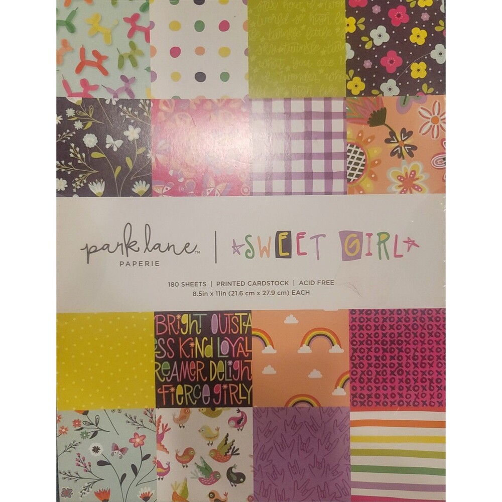 Park Lane Sweet Girl, 180 Sheets, 8.5 x 11 In Printed Cardstock Acid Free